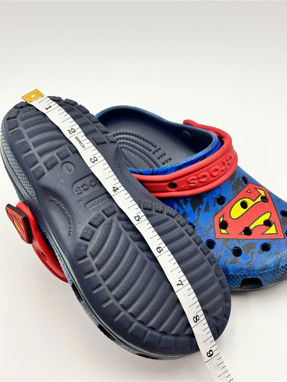 CROCS Kids Blue and Red Superman Clog Sandals J 1